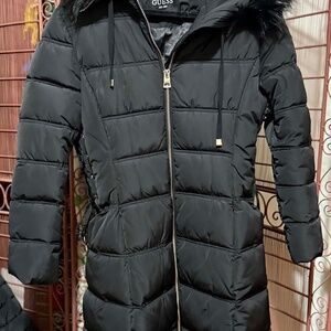 GUESS Long Puffer Corset Coat ~ XL ~